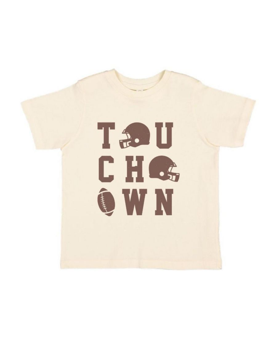 

Детская футболка с коротким рукавом "Тачдаун" для мальчиков Sweet Wink, Natural