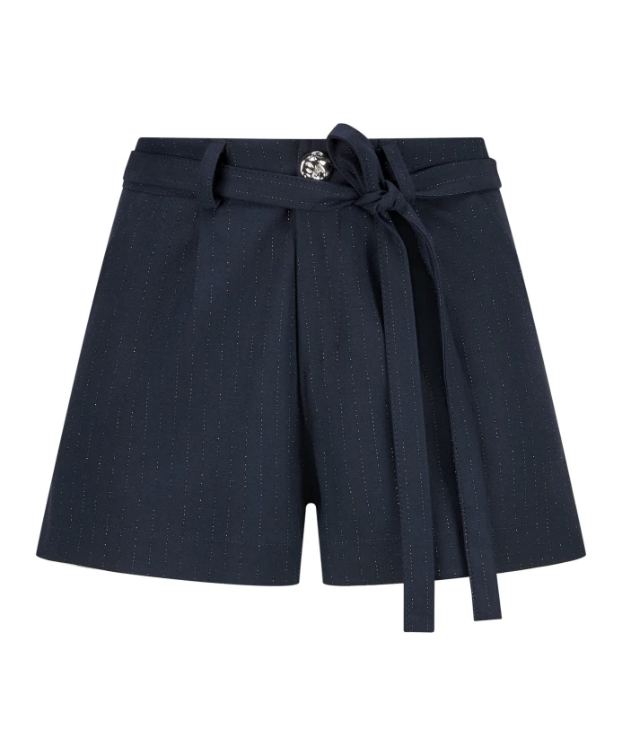 

Шорты в тонкую металлическую полоску Nicowa, черный