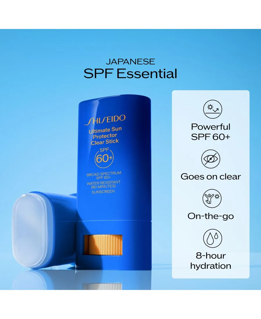 Shiseido Солнцезащитный стик Ultimate Sun Protector Clear Stick SPF 60+, 2.1 унции — фото 3