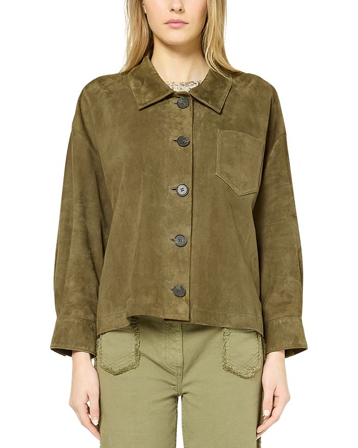 

Куртка из замши розового цвета Gerard Darel, зеленый