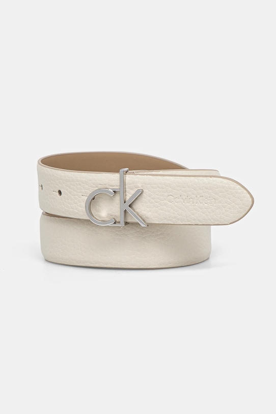 

Кожаный ремень Calvin Klein, бежевый