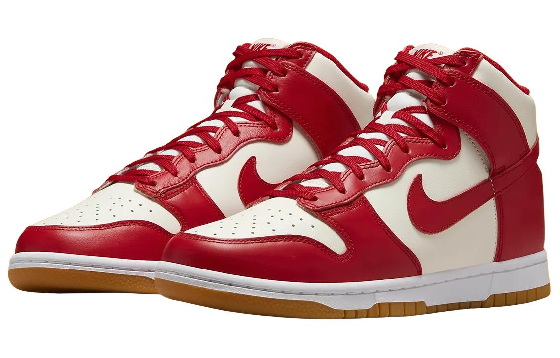 Nike Dunk High Sail Gym Red Gum Женские, Красный Белый Коричневый — фото 2
