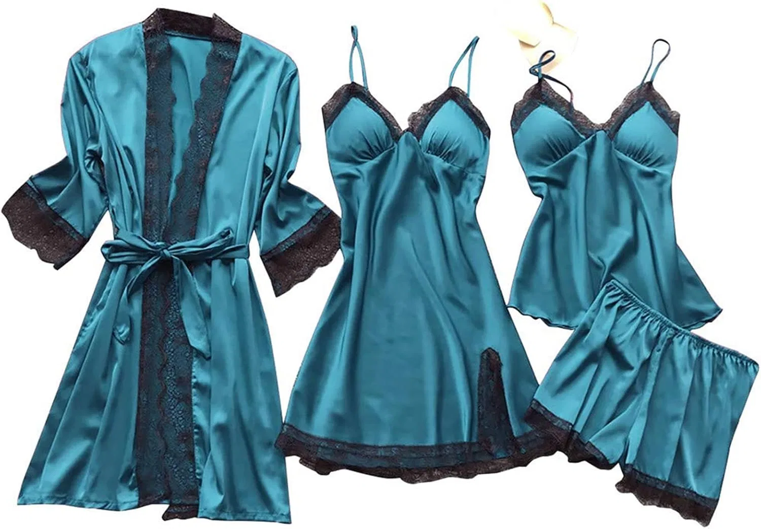 Комплект пижамы Sexy Pajama Set, кружево, темно-синий