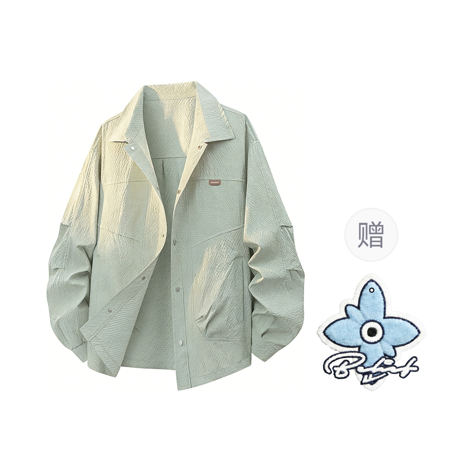 

Рубашка Unisex Lapel Moderate Others WARRIOR, sea foam зеленый[free badge+scented sachet charm]