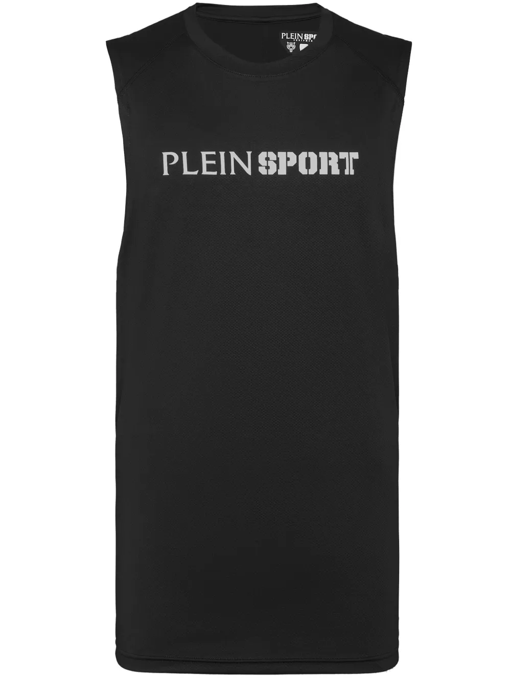 

Светоотражающий топ без рукавов Plein Sport, черный