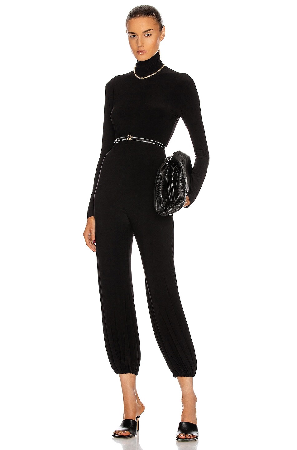 

Комбинезон Norma Kamali Turtleneck Jog, черный