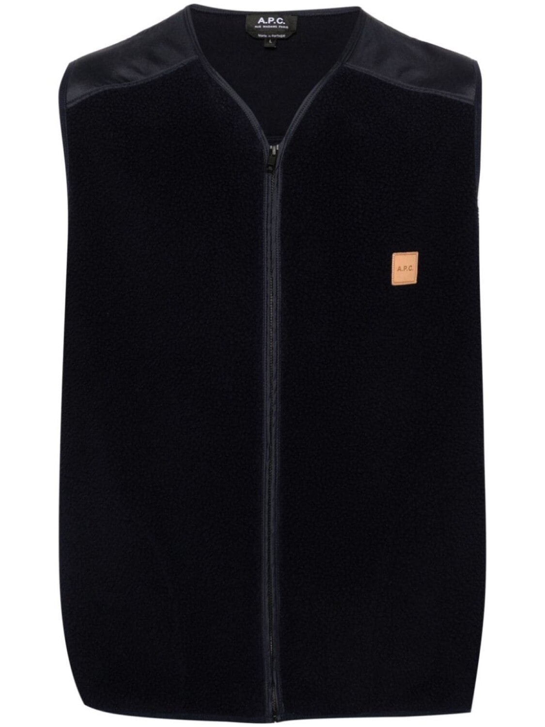 

A.P.C. флисовый жилет с логотипом, синий