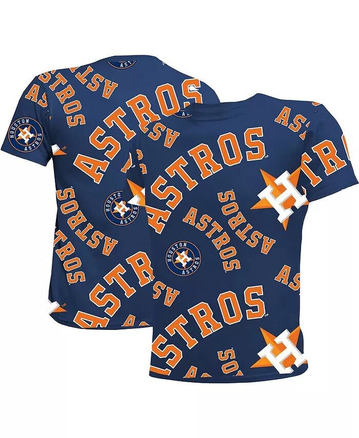 Темно-синяя футболка Houston Astros Allover Team для мальчиков и девочек Big Boys and Girls Stitches, синий — фото 2