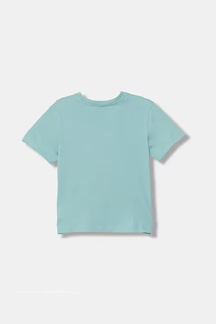 Футболка хлопковая с принтом United Colors of Benetton, бирюзовый — фото 2
