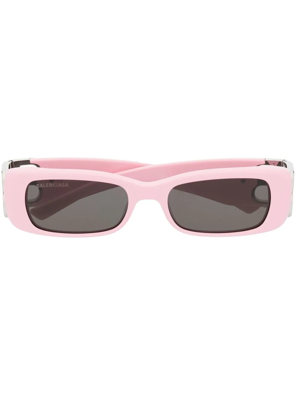 

Солнцезащитные очки в квадратной оправе с кристаллами Balenciaga Eyewear, розовый