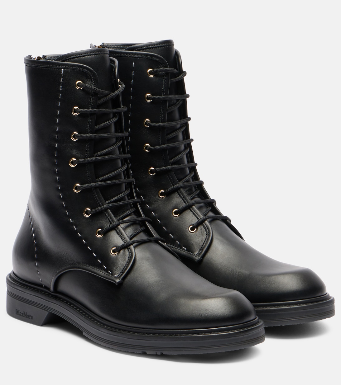 Городские кожаные ботинки Urbancombat Max Mara, черный