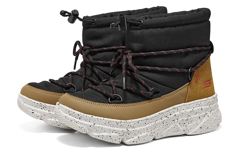 Женские сапоги Skechers Bobs на толстой подошве, коричневый/черный — фото 4