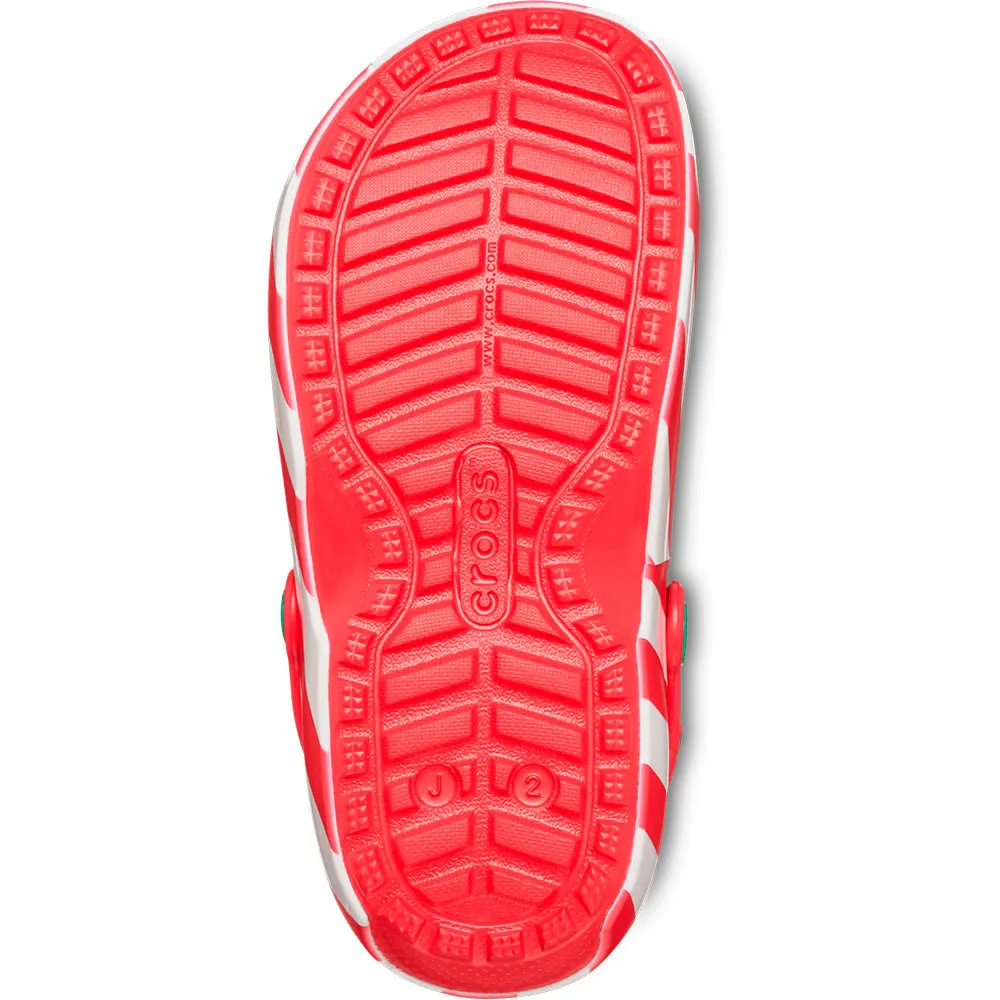Классические сабо Crocs с подкладкой и рисунком Микки Мауса на рождественскую тематику, зеленый — фото 2