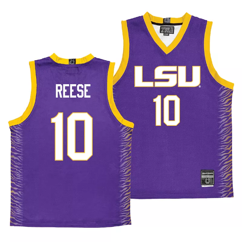 

Campus Ink Adult LSU Tigers # 10 Purple Angel Reese Реплика Баскетбольная майка