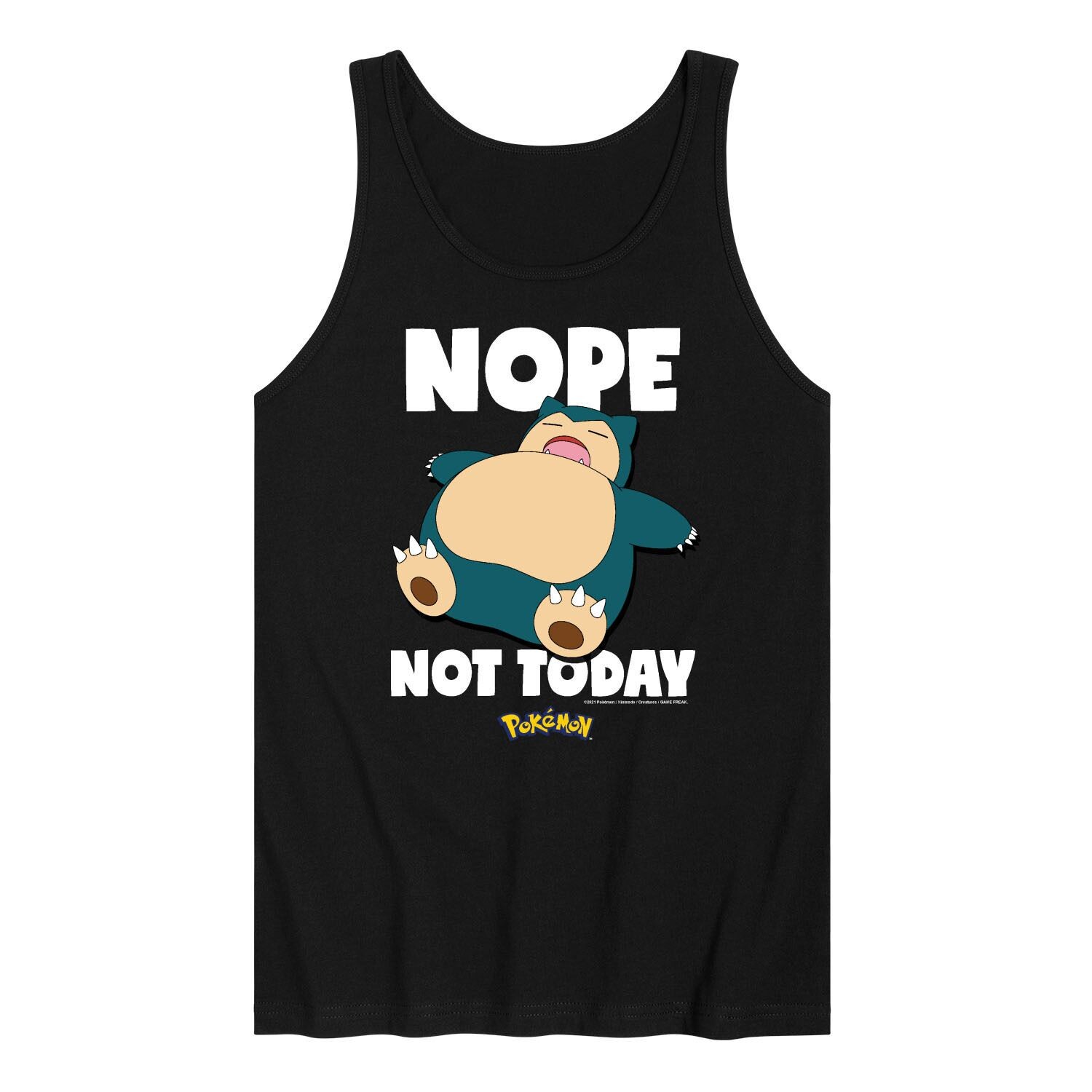 

Мужская майка с графическим рисунком Nintendo Pokémon Snorlax Nope Not Today Licensed Character
