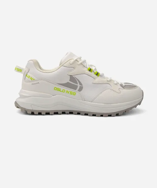 Мужские кроссовки из искусственной кожи и сетки OSLON59 Troll Sneaker серые — фото 4