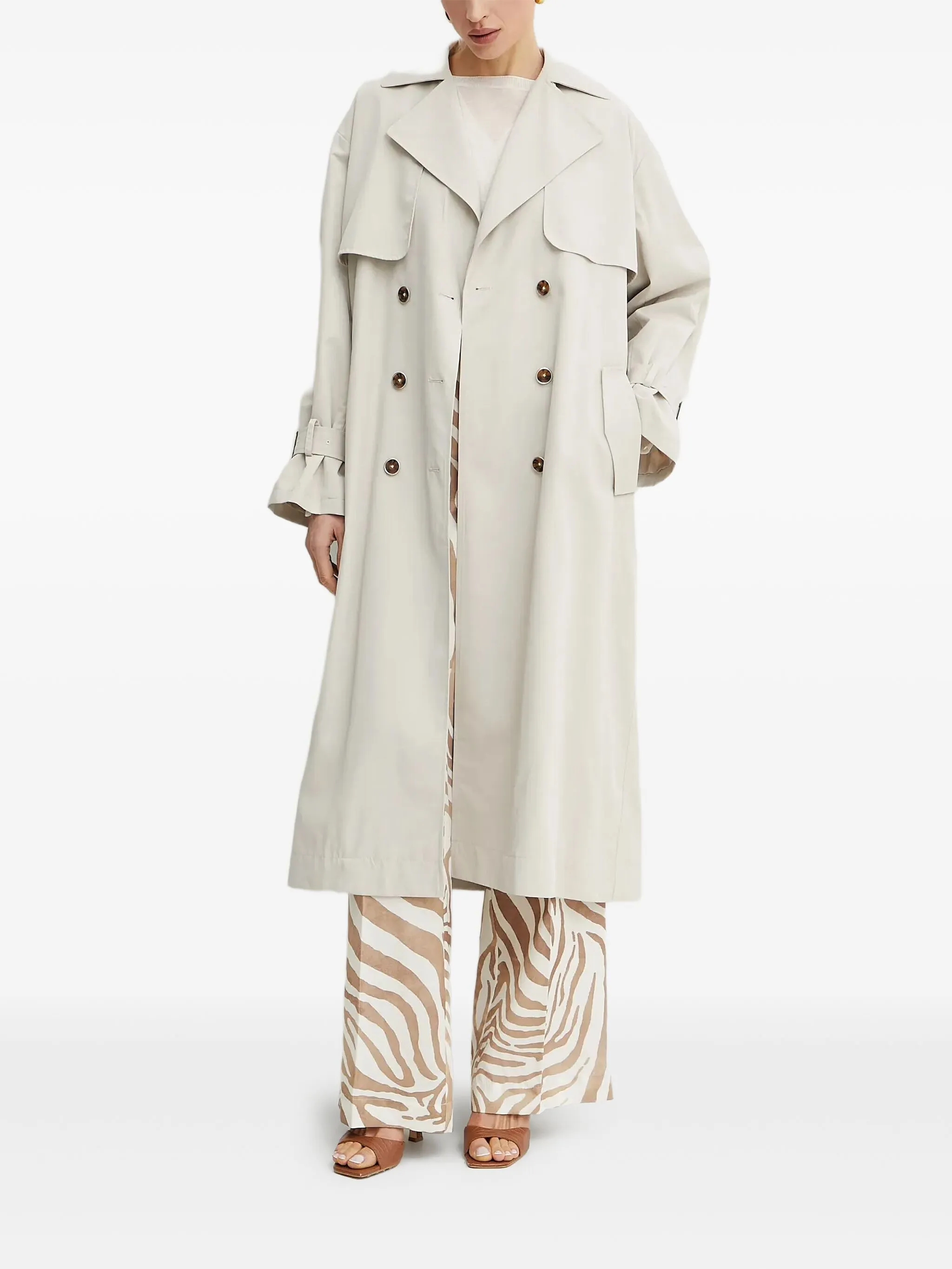 

Двубортный тренч с поясом Guess Usa, бежевый