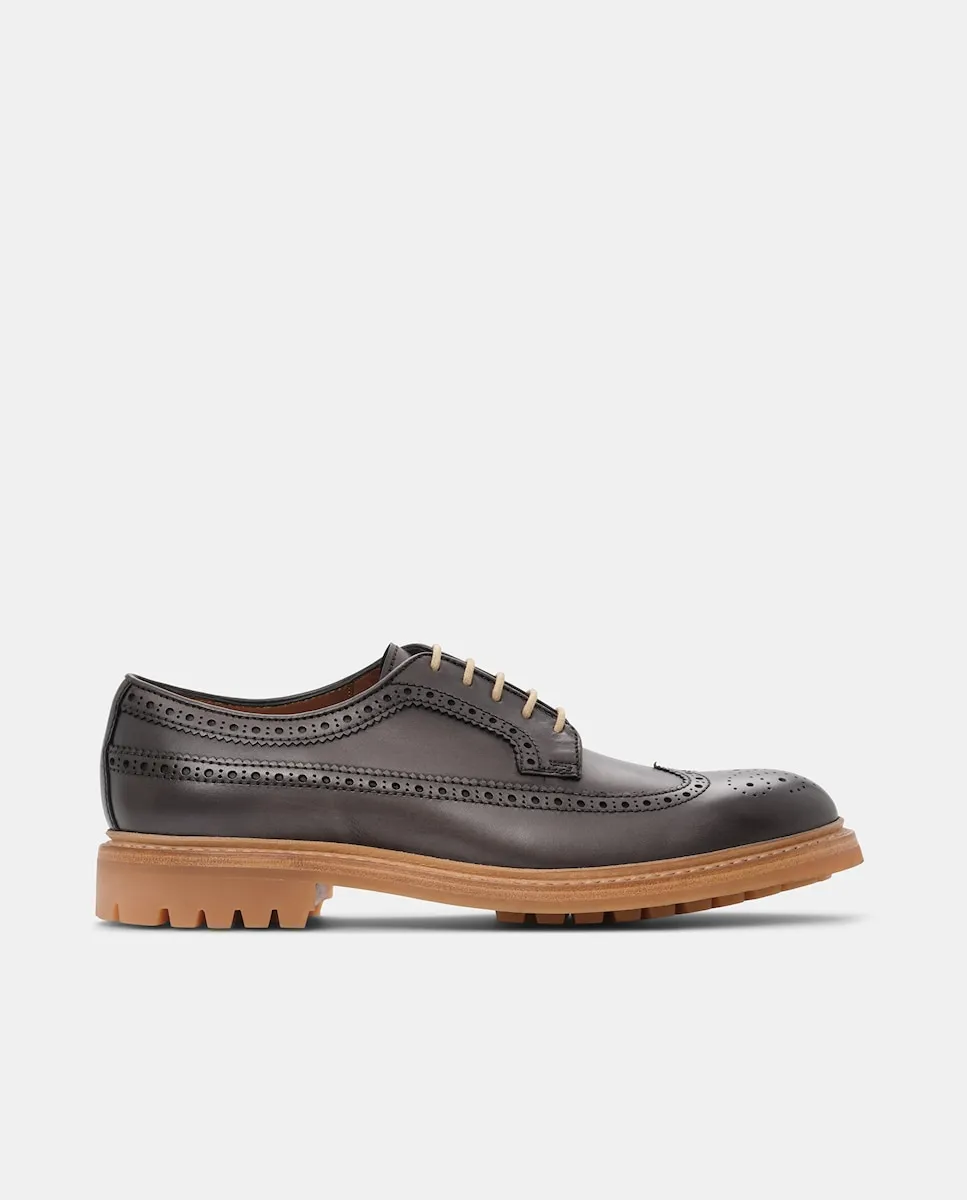 

Мужские кожаные туфли-броги Derby Brogue Weston на шнуровке Lottusse, черный