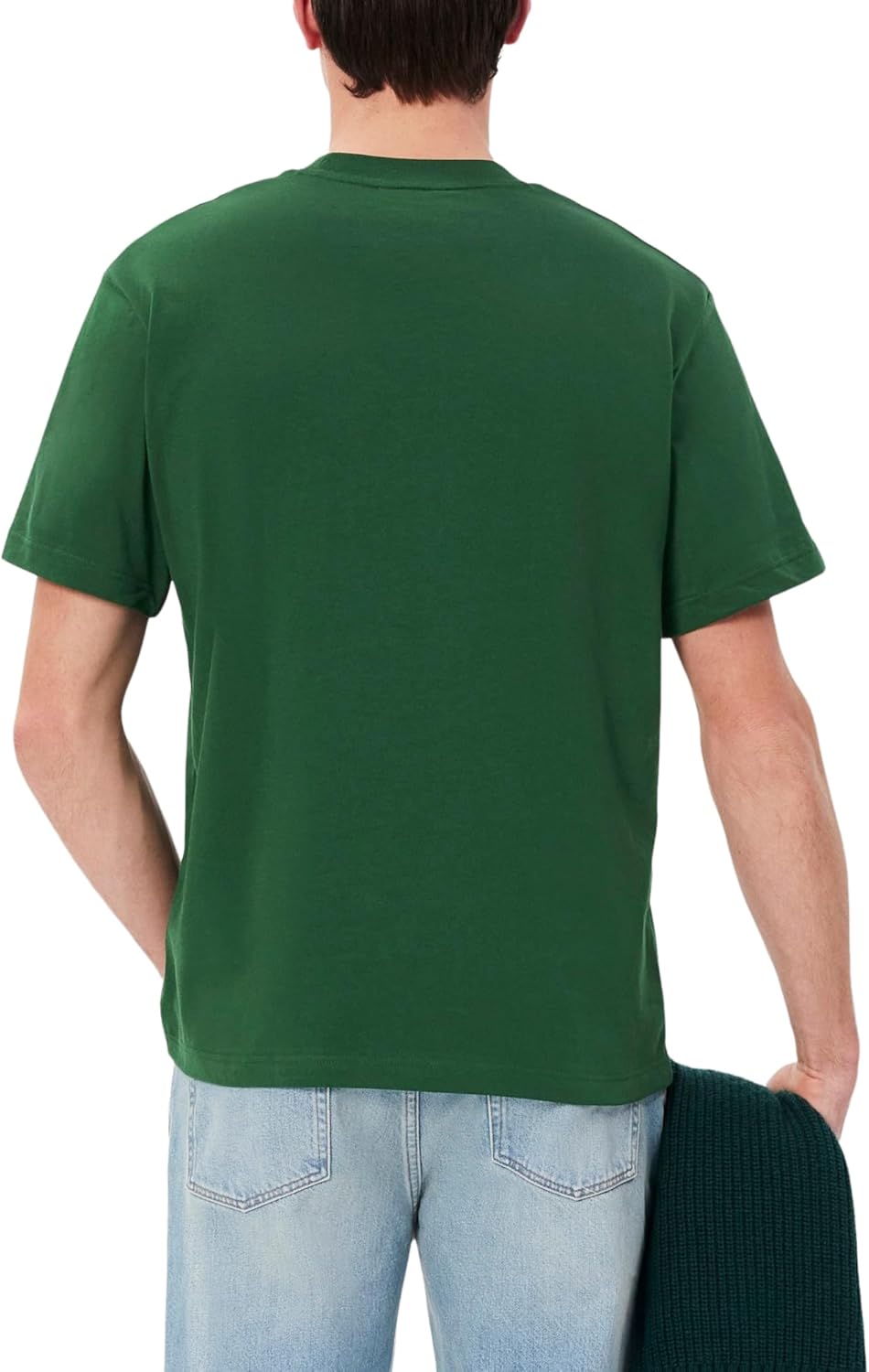 Мужская хлопковая футболка с логотипом Lacoste, Green — фото 3