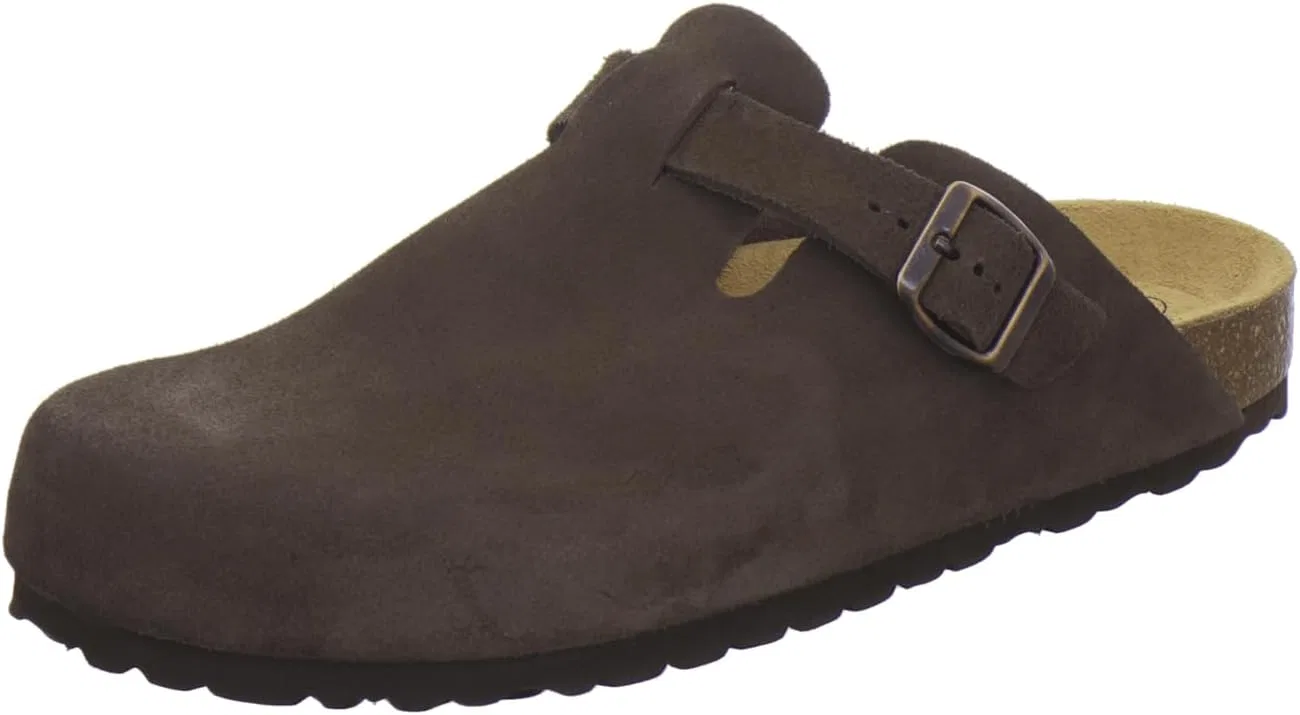 Мужские сабо AFS-Schuhe 3900, удобные домашние тапочки, кожаные тапочки, сделано в Германии, Espresso
