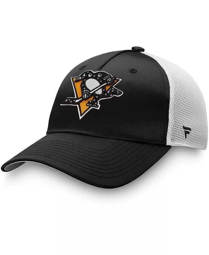 

Черная женская эксклюзивная кепка Trucker Snapback Pittsburgh Penguins Fanatics, черный