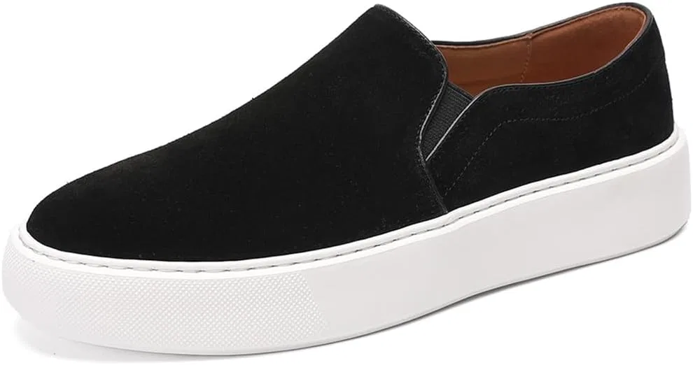 Лоферы кожаные, модель Loafers for Men, черный замша FIAVOM
