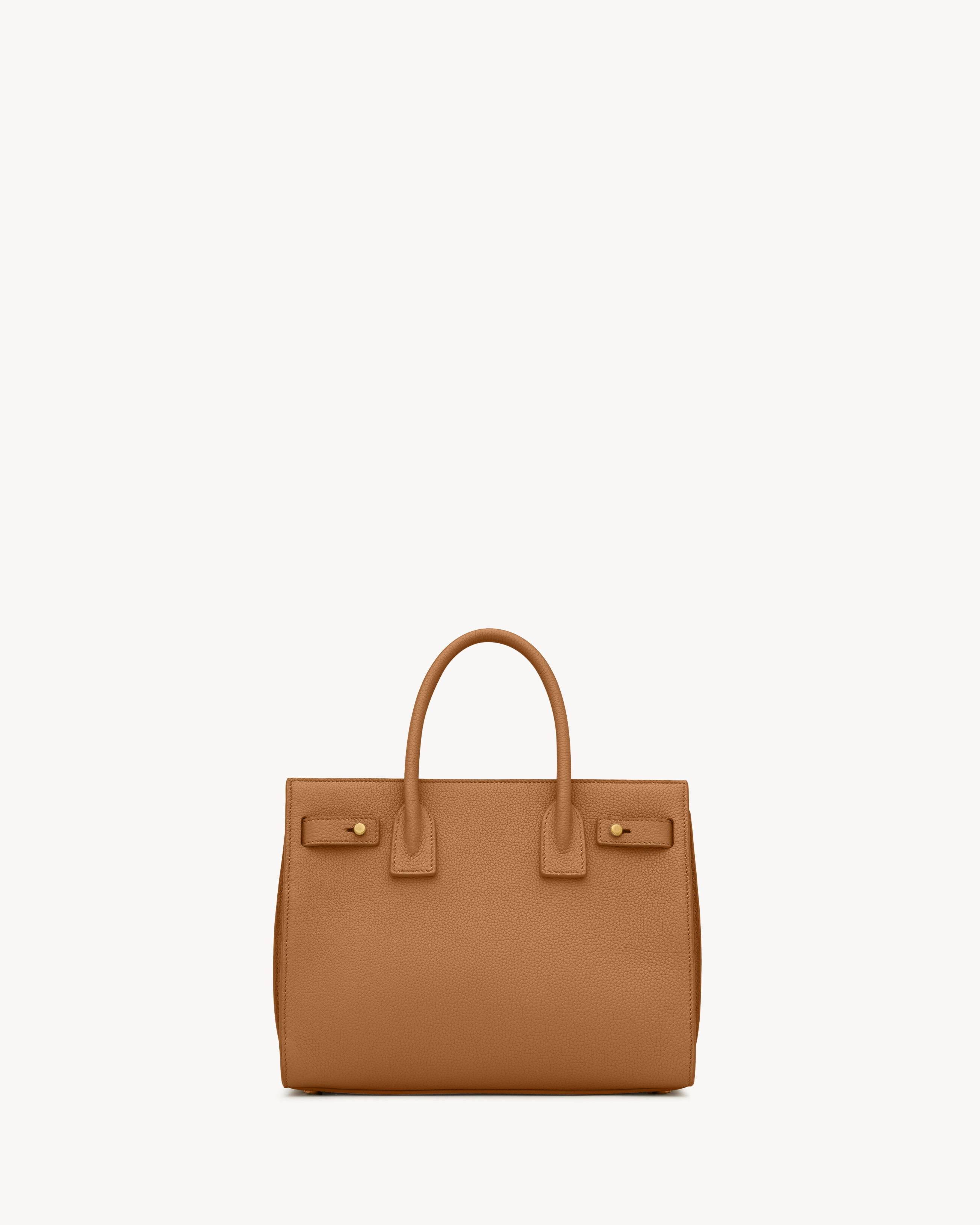 Сумка Sac de Jour из мягкой зернистой кожи - размер Baby Saint Laurent, коричневый — фото 2