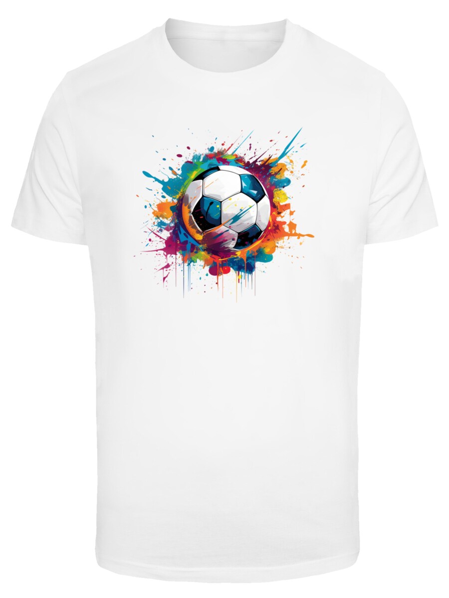 

Рубашка F4NT4STIC Bunte Fußball Grafik, белый