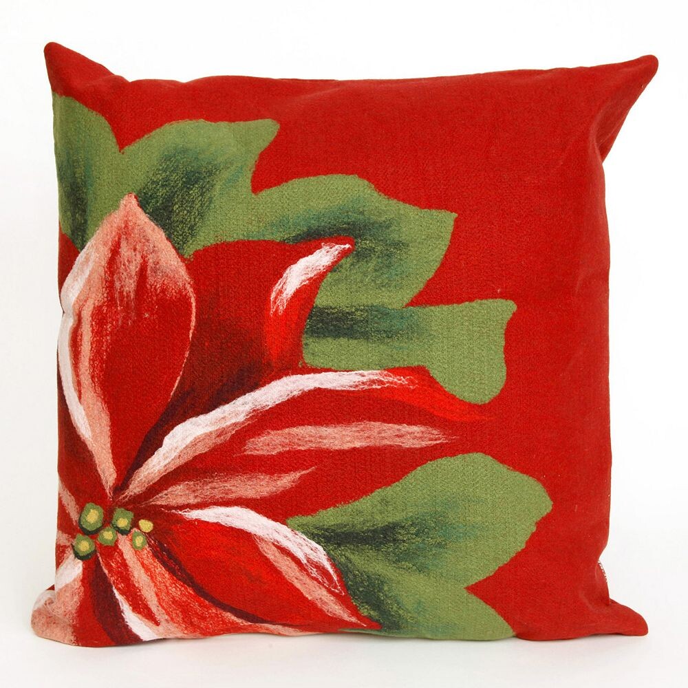 

Декоративная подушка Liora Manne Visions II Poinsettia для дома и улицы, красный