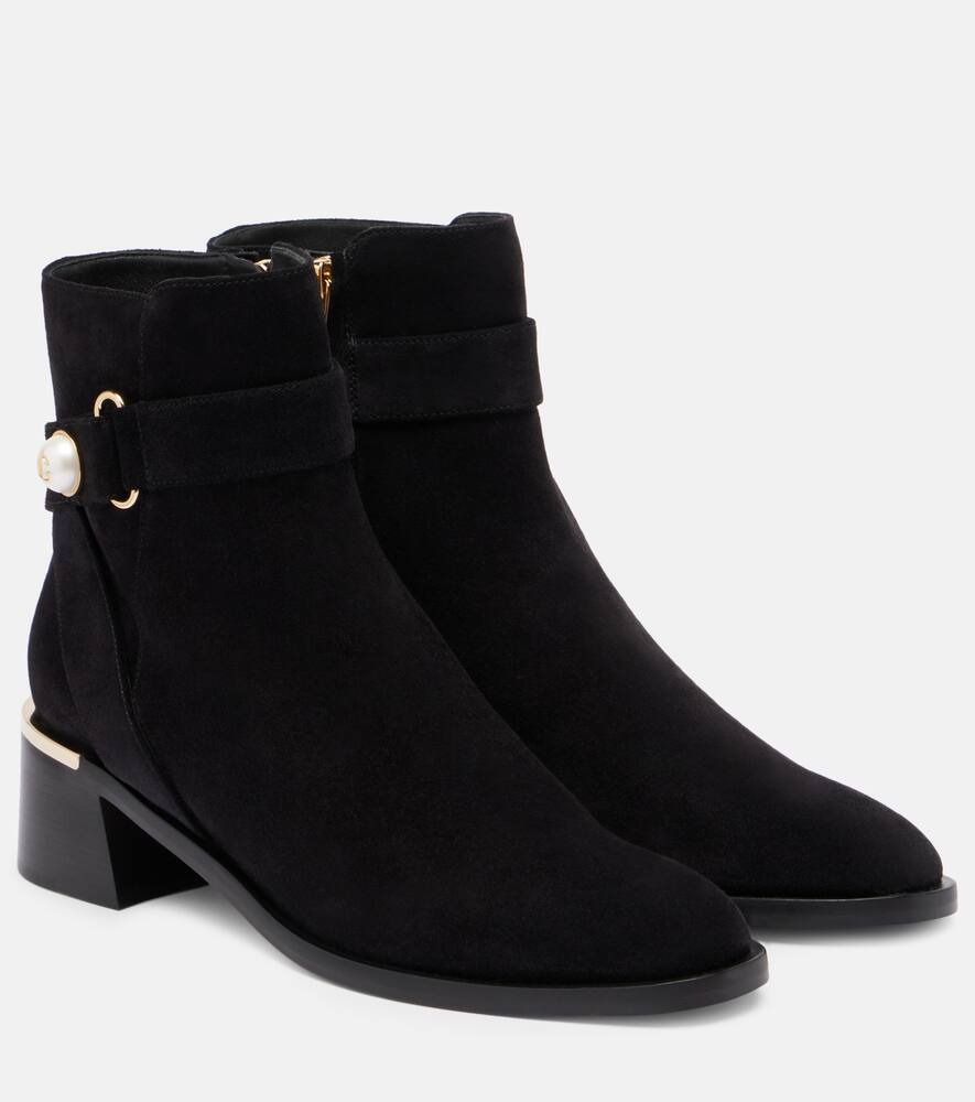 Низкие ботинки Noor 45 из замши Jimmy Choo, Black