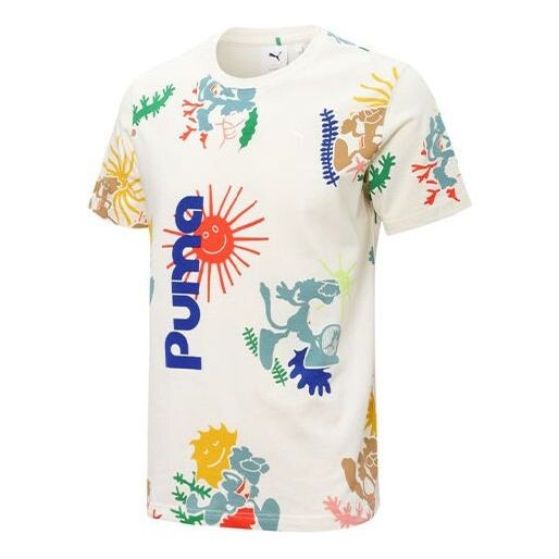 

Футболка adventure planet all over print tee 'white' Puma, белый