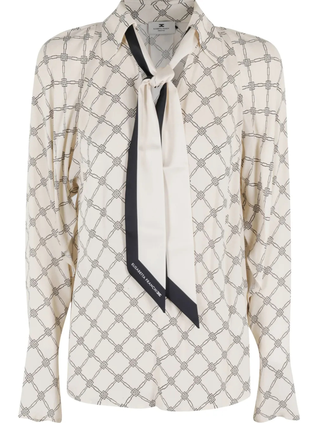 

Блузка Elisabetta Franchi с шарфом, белый