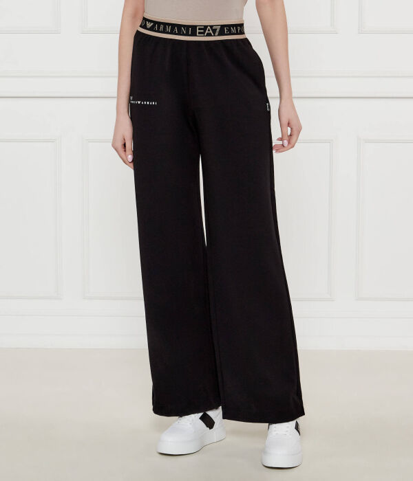 

Штаны спортивные Ea7 Flare Fit, черный / бежевый