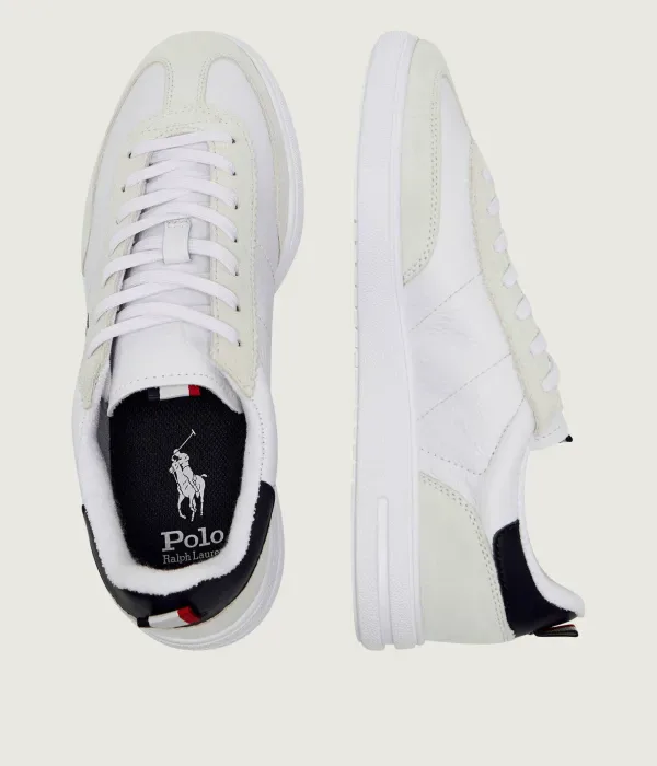 Кожаные кроссовки Bedford Polo Ralph Lauren, белый — фото 4