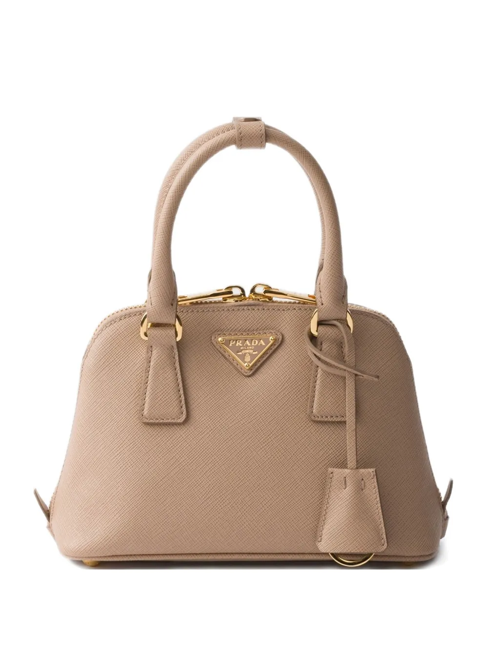 

Мини-сумка-тоут Promenade из сафьяновой кожи Prada, нейтральный
