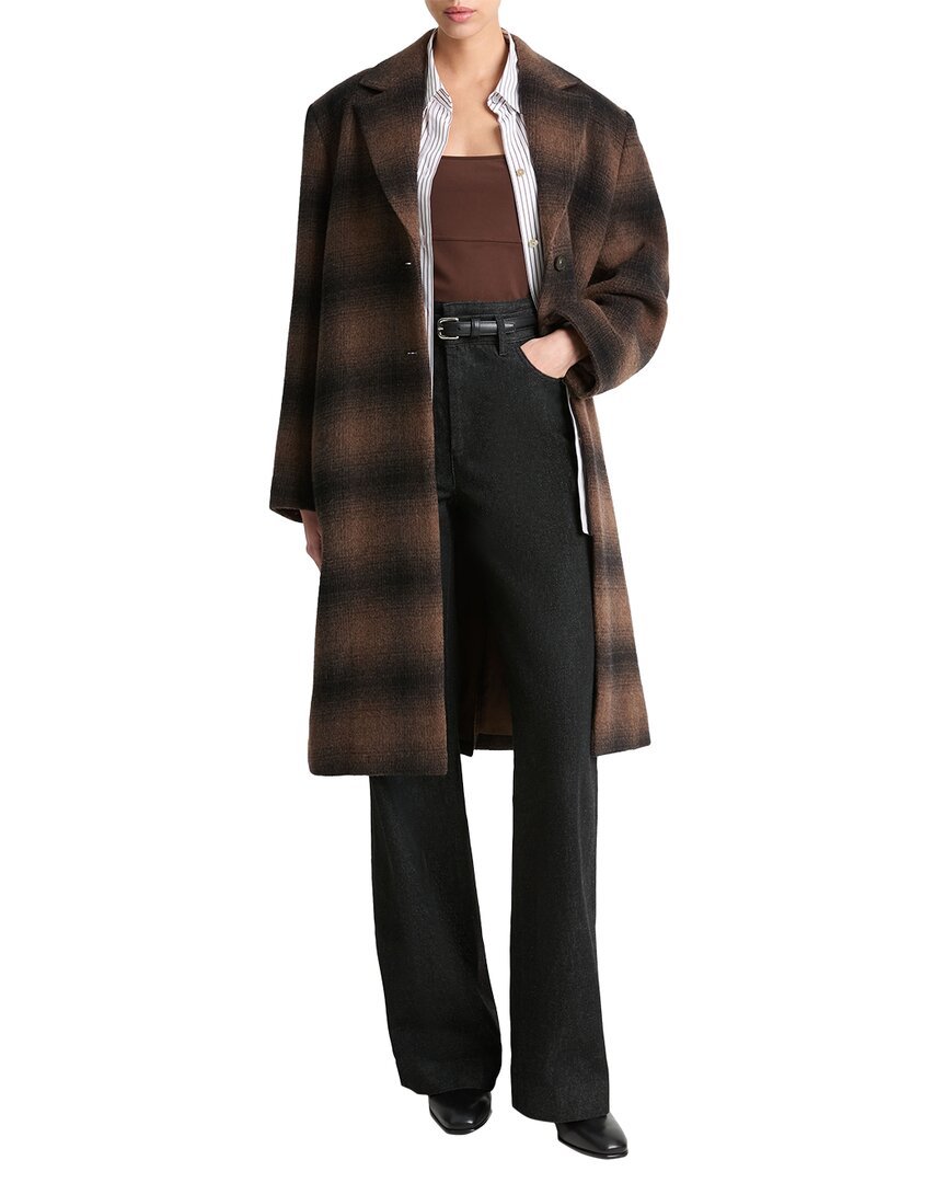 

Пальто Vince Shadow Plaid из смесовой шерсти, цвет multi