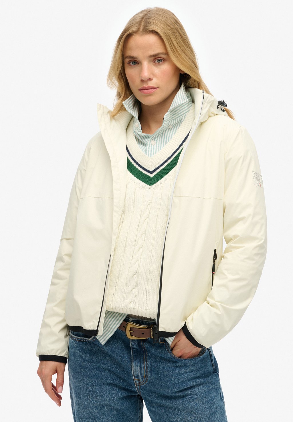 

Ветровка HOODED LOGO - Summer jacket Superdry, белый