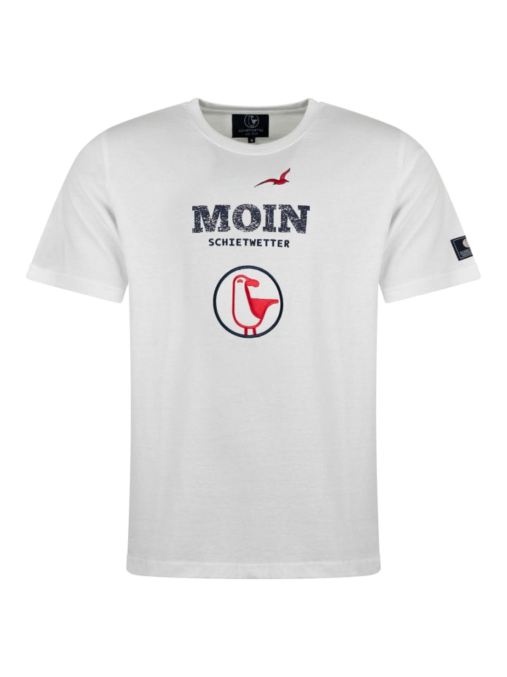 

SCHIETWETTER Футболка "Плохая погода" Kerg Klookschieter белого цвета, Белый, SCHIETWETTER Футболка "Плохая погода" Kerg Klookschieter белого цвета