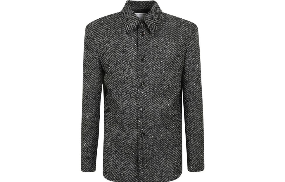 Bottega Veneta Куртка мужская черная серая, Black Gray — фото 3