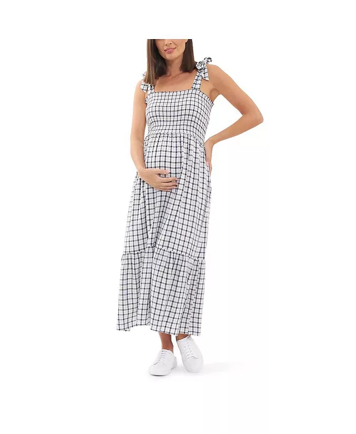 

Платье Phoebe со сборками, белое/темно-синее Ripe Maternity, мультиколор