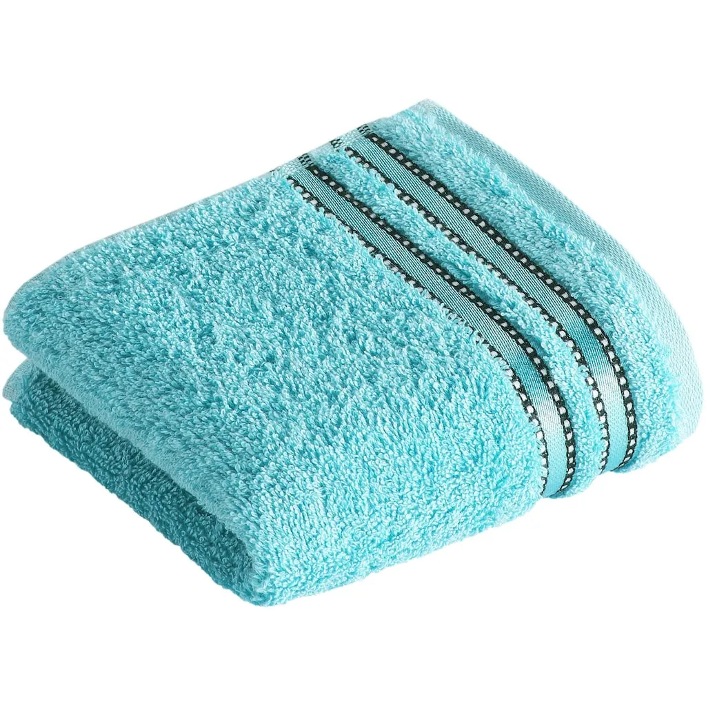

Полотенце для умывания Cult Deluxe в наборе, с блестящей каймой, ВЕГАНСКОЕ Vossen, светло-лазурный