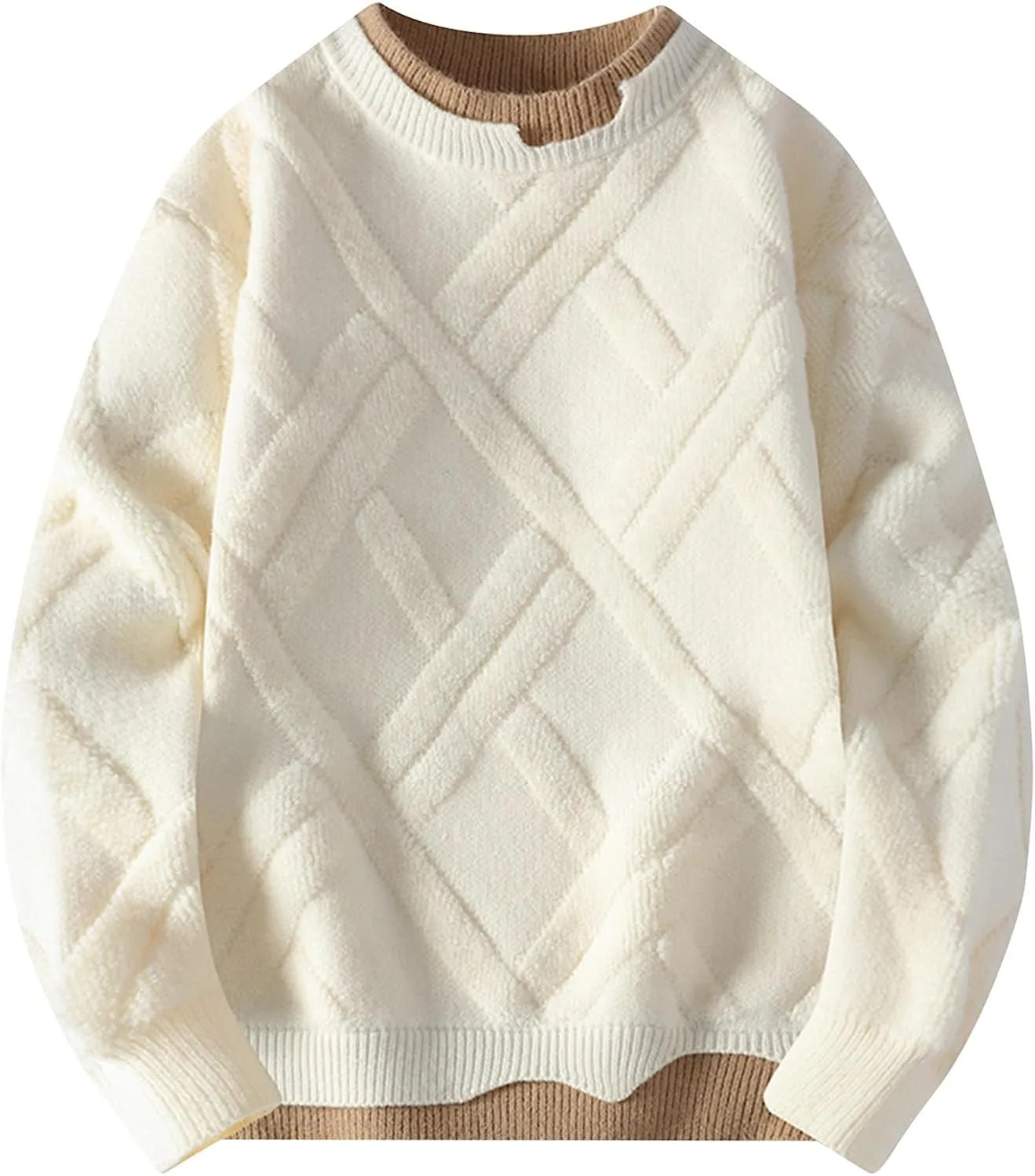 

Свитер из кашемира мужской, фальш-двойной слой, вязаный пуловер