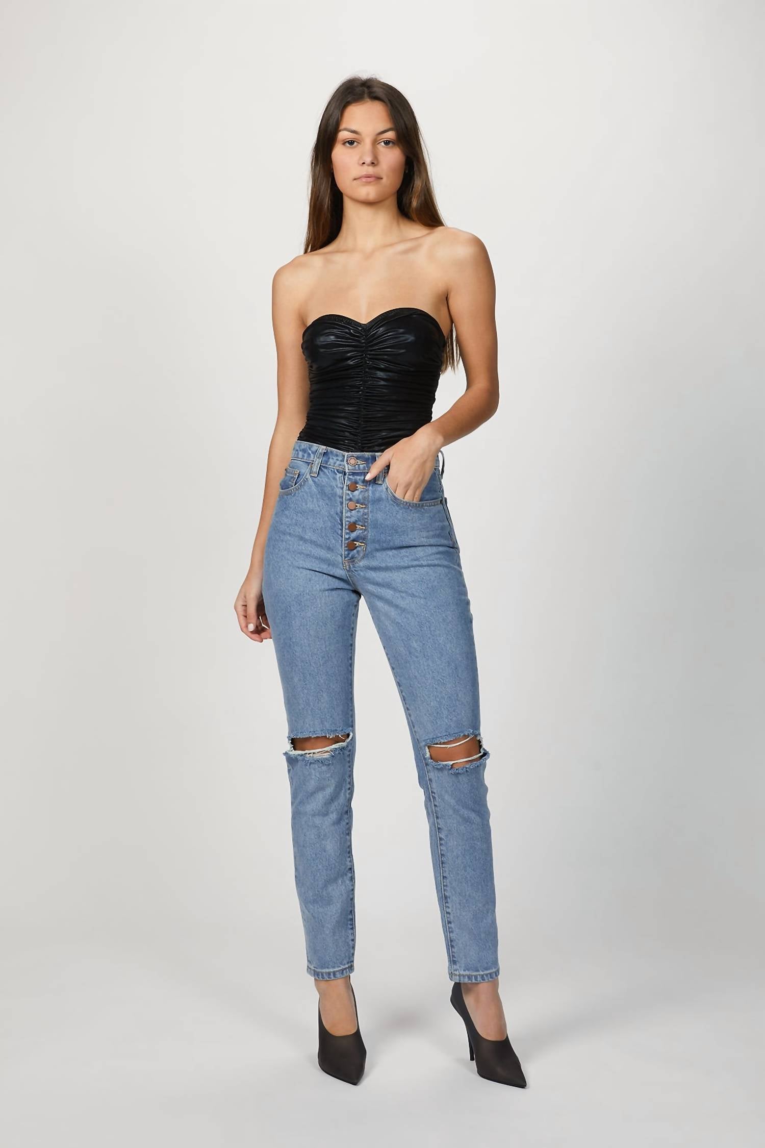 

Джинсы Danielle с эффектом поношенности в стиле Spring Street WeWoreWhat, Spring Street