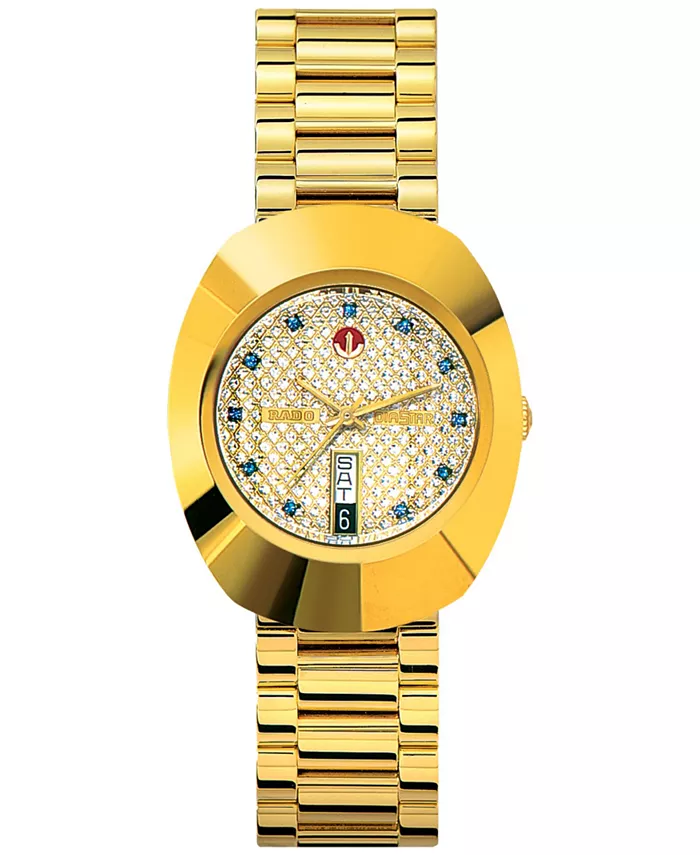 

Мужские наручные часы Swiss Original DiaStar с браслетом из нержавеющей стали золотистого оттенка, 35 мм Rado