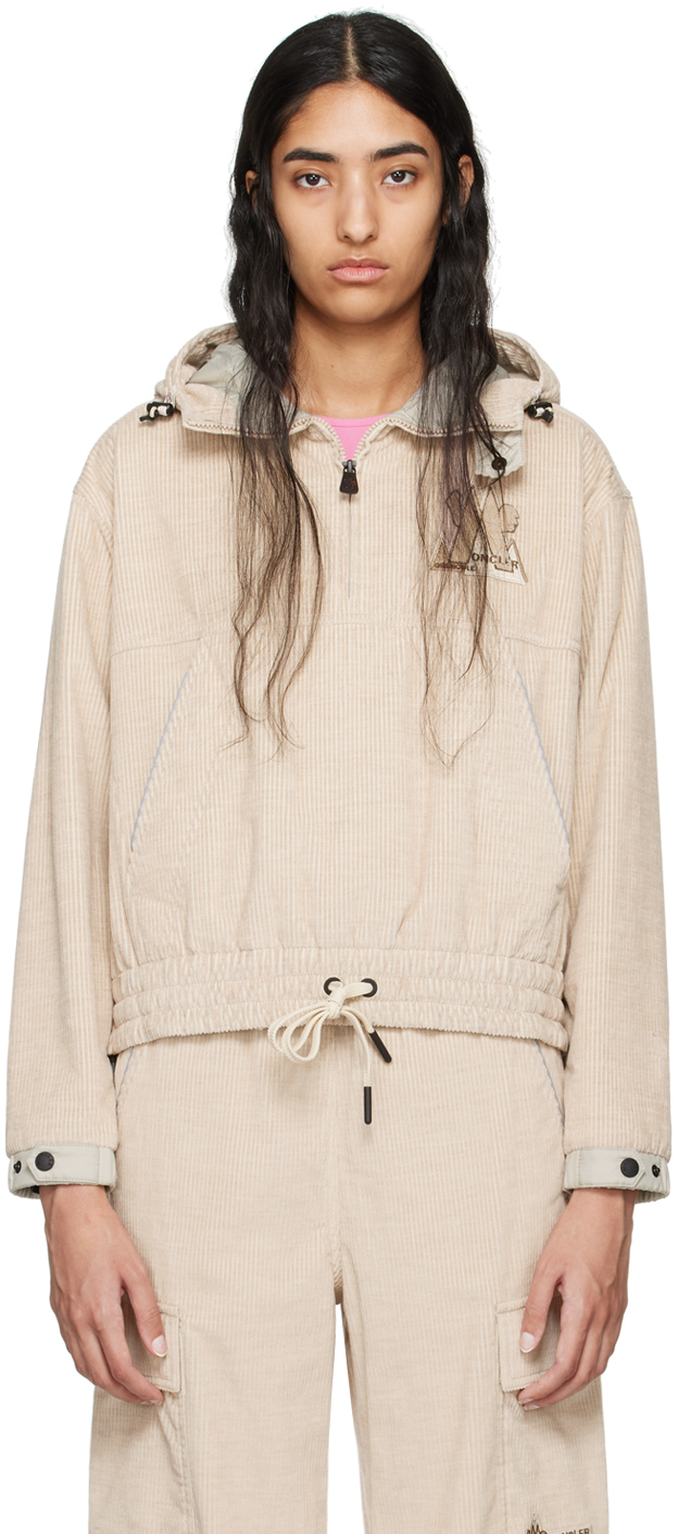 

Бежевая куртка с полумолнией Moncler Grenoble