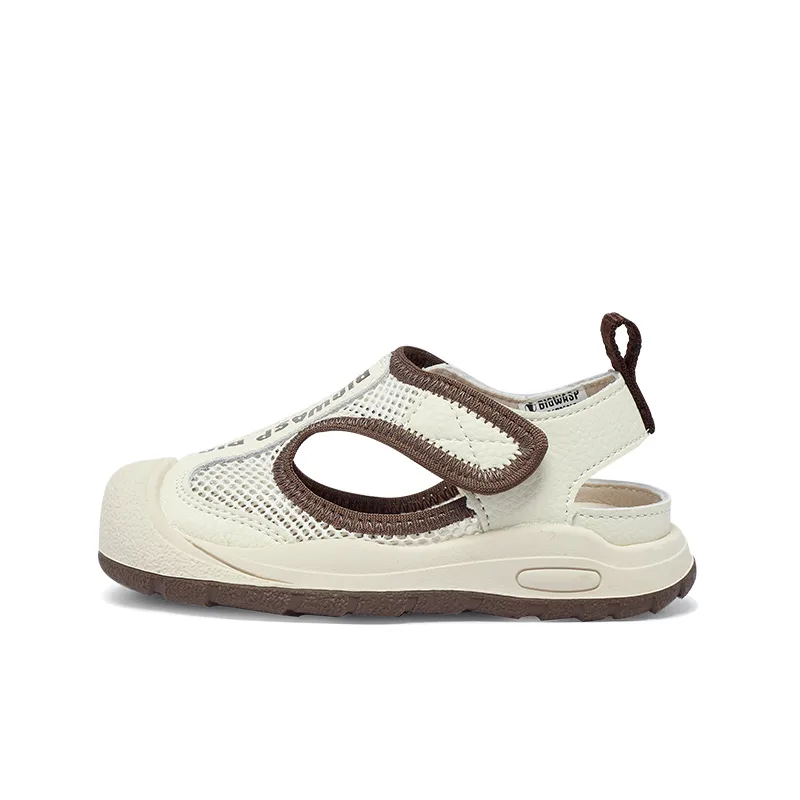 Текстильные детские кроссовки из искусственной кожи BIG WASP, Beige Brown[Spring Summer Unlined Mesh]