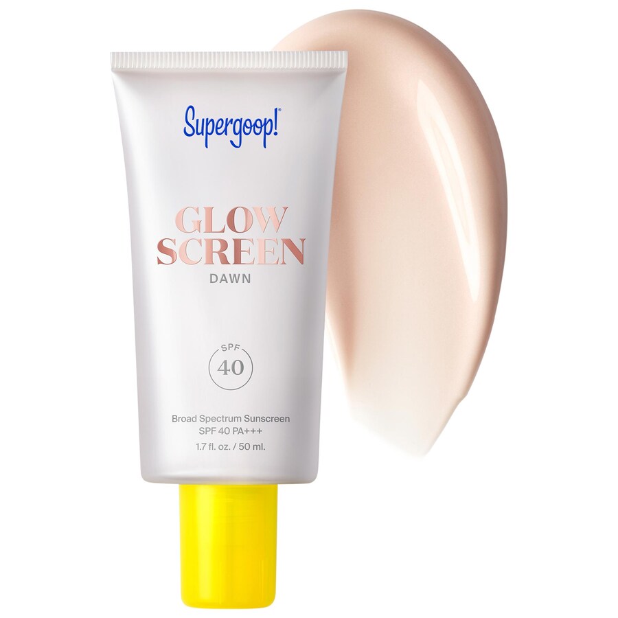 

Солнцезащитный крем Glowscreen SPF 40 с гиалуроновой кислотой и ниацинамидом Supergoop!, 1.7 oz Dawn /50 mL - pink pearl