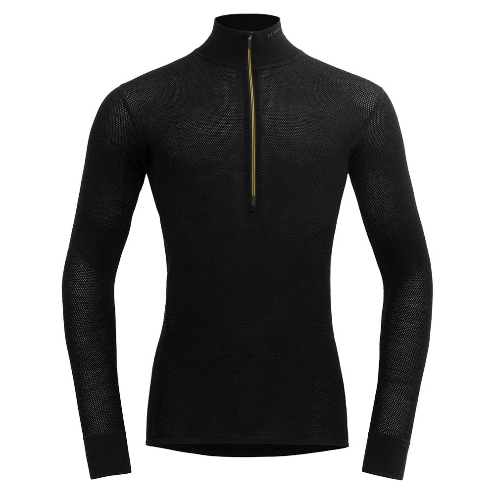 

Лонгслив DEVOLD OF NORWAY Wool Mesh 190 half zip, черный