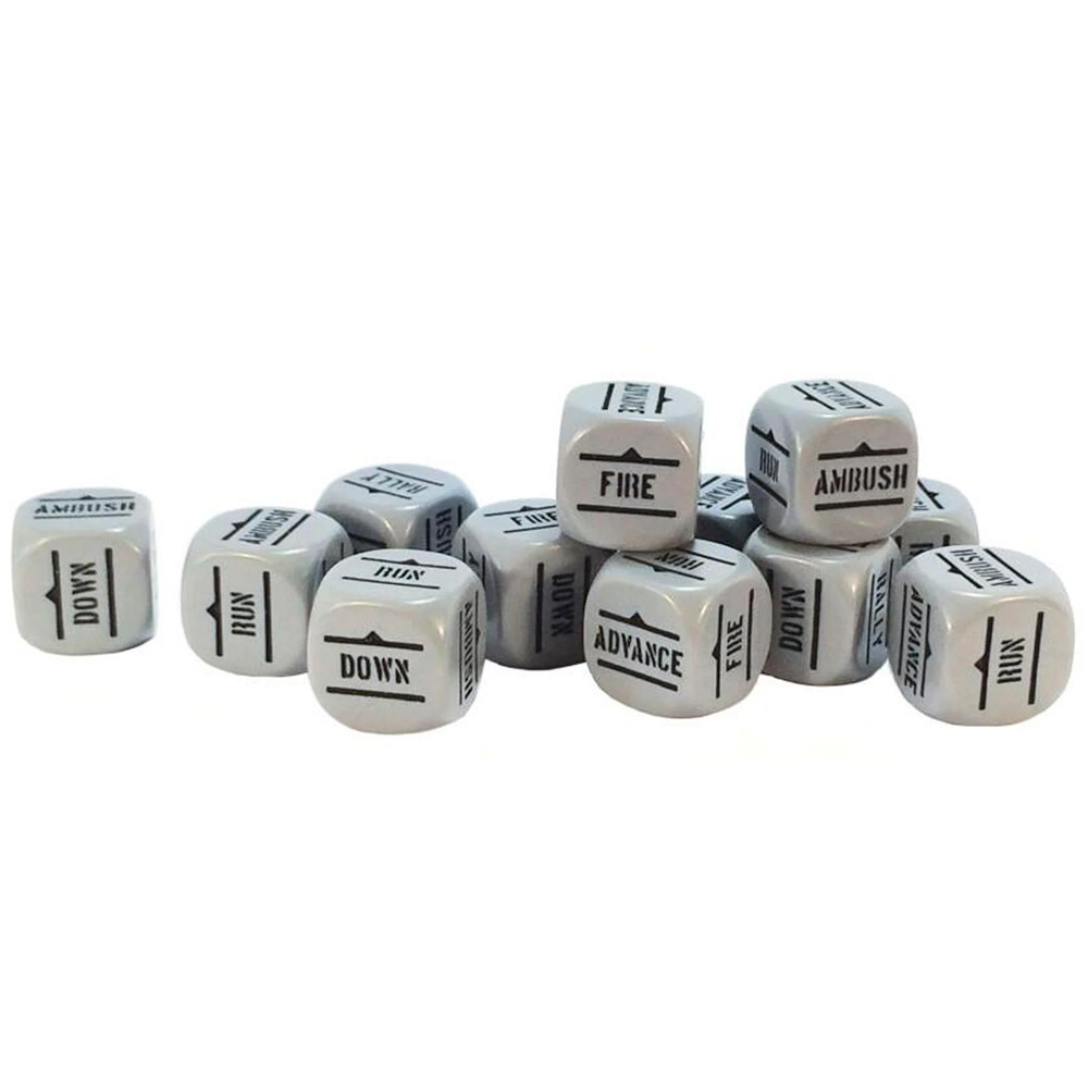 

Аксессуары Warlord Games Bolt Action: Orders Dice - Grey (12)