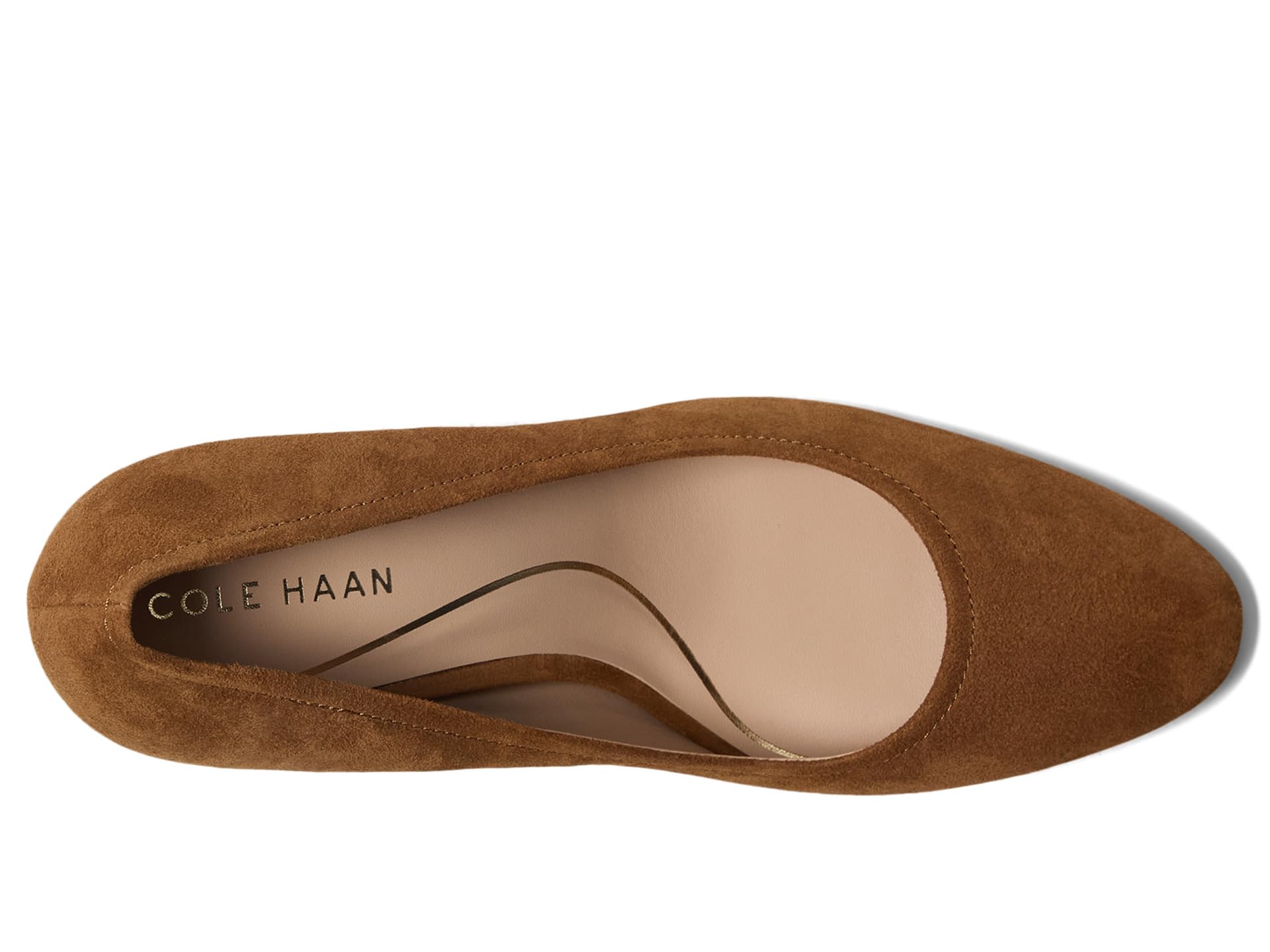 Туфли Cole Haan Nella Block Heel Pumps, цвет Tobacco Suede — фото 2
